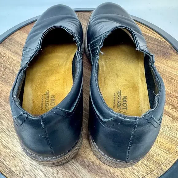 Naot Director Slip On Leather Black Shoe Men display picture 3